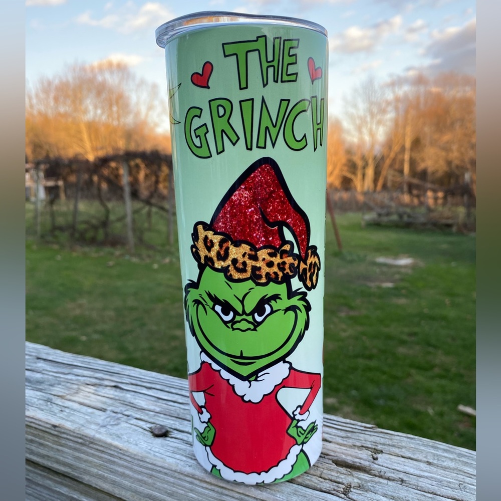 Handmade- 20oz Tumbler- Grinch